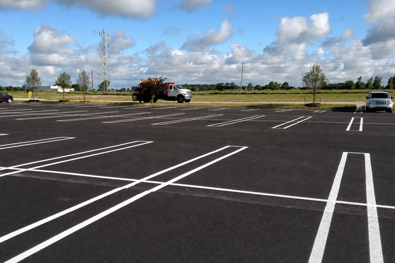 Parking lot striping